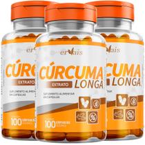Extrato Curcum Longa Pura - 3 Frascos 300 cápsulas