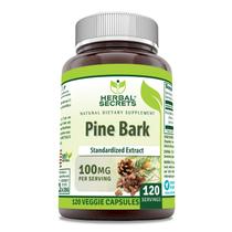 Extrato de casca de pinheiro Herbal Secrets 100mg 120 cápsulas Extrato de casca de pinheiro Herbal Secrets 100mg 120 cápsulas