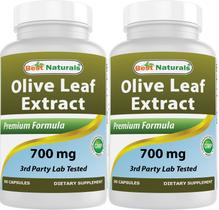 Extrato de folha de oliveira Best Naturals 700 mg, 180 cápsulas