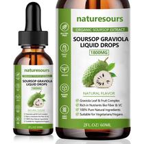 Extrato de graviola Naturesours 1800 mg com folhas de graviola e frutas 60 mL