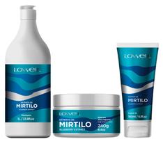 Extrato De Mirtilo Lowell Shampoo 1 Lt Máscara 240G Leave-In