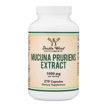 Extrato de Mucuna Pruriens - Suplemento de Aumento de Dopamina - 210 Cápsulas, 1.000mg por porção, 20% L Dopa (de Grãos de Veludo) (para Suporte de Humor e Motivação) por Suplementos de Madeira Dupla