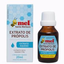Extrato de Própolis Aquoso 11% Mel Santa Bárbara 20ml Sem Álcool Imunidade Natural Uso Infantil e Adulto