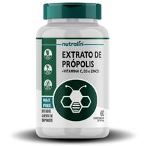 Extrato De Própolis Com Vitamina C + Vitamina D3 + Zinco 60 Comprimidos - Nutralin