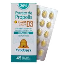 Extrato de Própolis com Vitamina D3 2.000UI 45 Cápsulas Prodapys