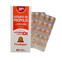 Extrato de Própolis com Vitamina D3 2000 UI 45 Cápsulas Prodapys Extrato de Própolis com Vitamina D3 2000 UI 45 Cápsulas Prodapys