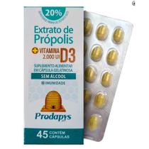 Extrato de Própolis com Vitamina D3 2000 Ui com 45 Cápsulas - Prodapys