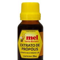Extrato de Própolis Marrom 11% Mel Santa Bárbara 20ml Alta Concentração Imunidade Natural