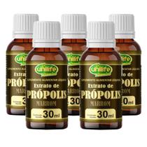 Extrato De Própolis Marrom 30Ml Kit Com 5