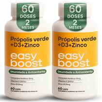 Extrato De Própolis Verde D3 Zinco Easy Boost 120caps Kit 2x