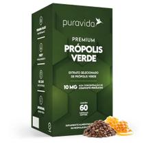 Extrato de Própolis Verde Premium de 10mg de Compostos Fenólicos com 60 cápsulas Softgel-Pura Vida