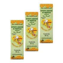 Extrato De Própolis Verde Sem Álcool - Nectár Ibaté Kit C/3 Extrato De Própolis Verde Sem Álcool - Nectár Ibaté Kit C/3