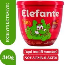 Extrato de Tomate Elefante Embalagem Pote Reutilizável 310g