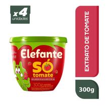 Extrato de tomate elefante só tomate 300g - kit com 4