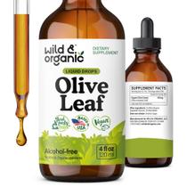 Extrato líquido de folha de oliveira selvagem e orgânico 120 ml de suporte imunológico