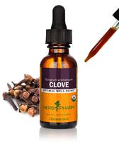 Extrato líquido Herb Pharm Clove 30mL certificado como orgânico Extrato líquido Herb Pharm Clove 30mL certificado como orgânico