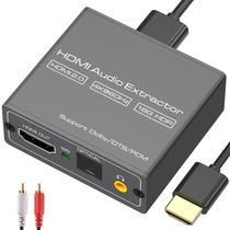 Extrator de áudio HDMI, conversor e divisor VPFET 4K 60Hz