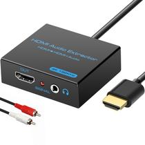 Extrator de áudio HDMI, divisor, conversor 4K HDMI para HDMI