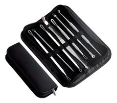 Extrator De Cravo Espinha Profissional Inox 7 Peças + Estojo