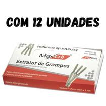 Extrator De Grampo Em Metal Tipo Espátula Kit com 12 Unidades