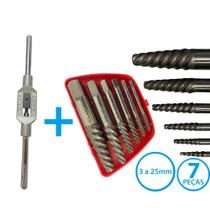 Extrator De Parafusos Quebrados Saca 3 a 25mm Com Vira Macho Rosca Esquerda Profissional Extrator De Parafusos Quebrados Saca 3 a 25mm Com Vira Macho Rosca Esquerda Profissional
