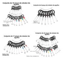 Extrator De Pinos Automotivos Multi-Tamanho Ferramenta Mecânica IPM Para Remoção De Terminais De Extrator De Pinos Automotivos Multi-Tamanho Ferramenta Mecânica IPM Para Remoção De Terminais De