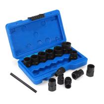 Extrator Soquete Saca Porca Parafuso Jogo 3/8'' Kit 14 Peças