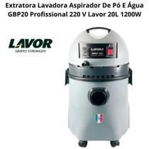 Extratora Lavadora Aspirador De Pó E Água GBP20 Profissional Leve Compacta Portátil 220 V Lavor 20L 1200W
