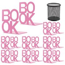 Extremidades decorativas de metal para livros e suportes para livros rosa (8 pares)