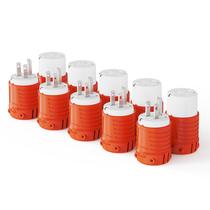 Extremidades do cabo de extensão PLUGTUL macho e fêmea 15A 125V 5 Set