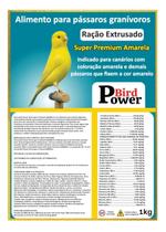 Extrusada Power Bird Canarios Amarela 1 kg Comercial Penna Firme