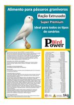 Extrusada Power Bird Natural Canarios Branca 1Kg