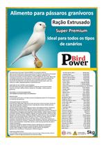 Extrusada Power Bird Natural Canarios Branca 5Kgs