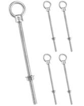 Eye Bolt QWORK 316 em aço inoxidável com ombro 5/16x6, pacote com 5 Eye Bolt QWORK 316 em aço inoxidável com ombro 5/16x6, pacote com 5