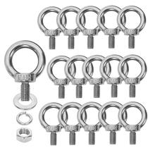 Eye Bolts SRZTXU M10 em aço inoxidável com arruelas de porcas (pacote com 16)