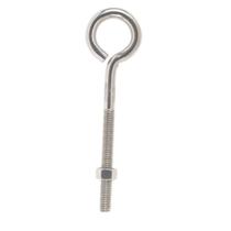 Eyebolt de aço inoxidável de 1 cm x 15 cm x 0,8 cm, porca incluída