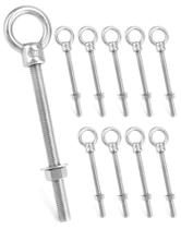 Eyebolts QWORK em aço inoxidável com rosca de 1/2x6 de comprimento (pacote com 10)