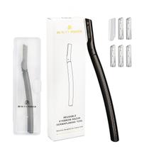 Eyebrow Razor Beauty Power com 6 lâminas e estojo de viagem preto Eyebrow Razor Beauty Power com 6 lâminas e estojo de viagem preto