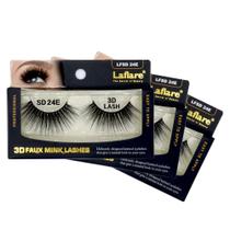 Eyelashes Laflare Premium Silk Lashes 3D Faux Mink, pacote com 3