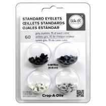 Eyelets Standard Wer Memory Keepers-contém 60 Ilhoses Gris - WE R MEMORY