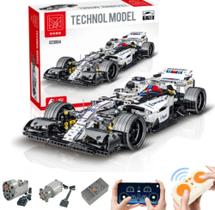 F1 em blocos de montar modelo formula 1 023005 f1sf90 com kit de motorização e controle remoto