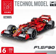 F1 em blocos de montar modelo formula 1 023005 f1sf90 com kit de motorização e controle remoto F1 em blocos de montar modelo formula 1 023005 f1sf90 com kit de motorização e controle remoto