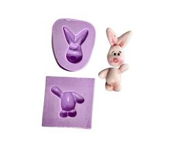 F1001 molde de silicone kit 2 moldes coelho confeitaria biscuit