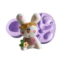 F1002 molde de silicone coelha páscoa confeitaria biscuit F1002 molde de silicone coelha páscoa confeitaria biscuit