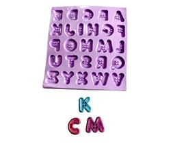 F1009 molde de silicone alfabeto botão confeitaria biscuit