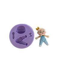 F1102 molde de silicone baby bebê confeitaria biscuit