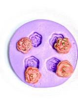 F1132 molde de silicone rosas confeitaria biscuit