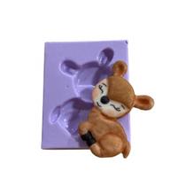 F1134 molde de silicone cervo bosque confeitaria biscuit