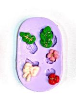 F1173 molde de silicone laço, flor folha confeitaria biscuit