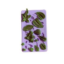 F1175 molde de silicone folhas confeitaria biscuit